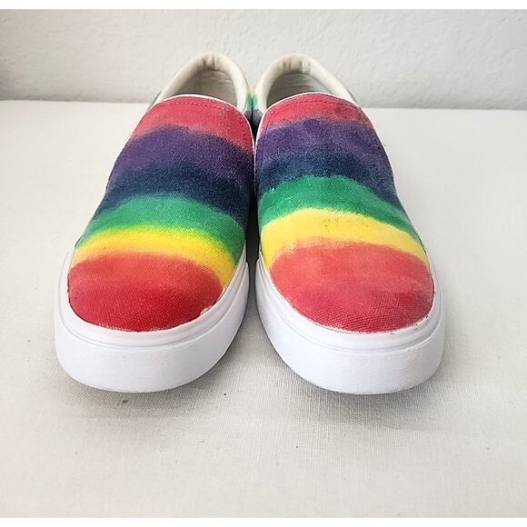 Nike SB Zoom Stefan Janoski Slip-On Rainbow Tie-Dye Canvas Shoes Size 8.5 US... - Picture 1 of 8